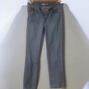 Old Navy Jeans Girl's Sz 12 Light Blue Straight Jeans High Rise Adjustable Waist